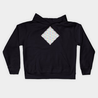 Geometric Inverse Diamond Hishi with Outline Pattern in Primary Colors n.726 Kids Hoodie